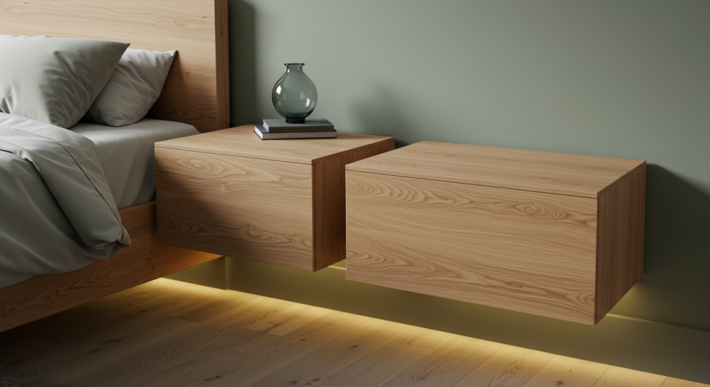 Small Apartment Floating Nightstands