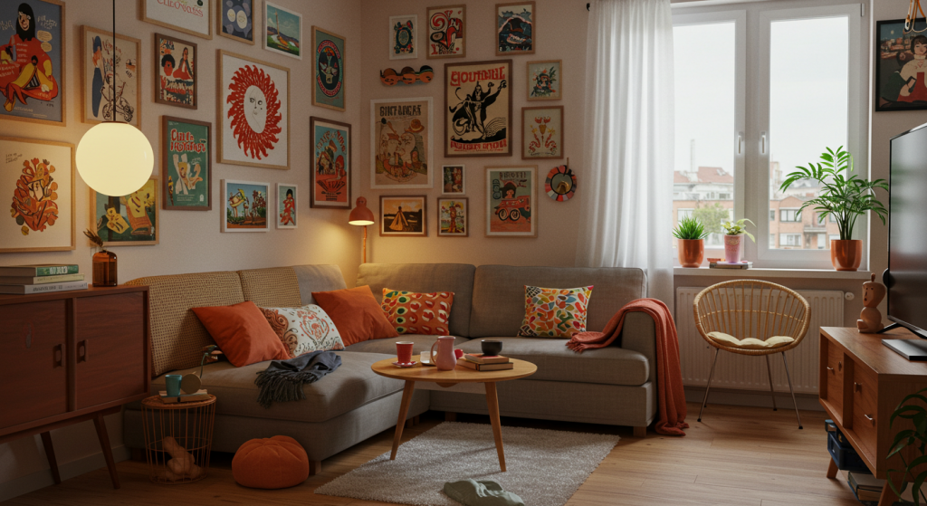 Small Apartment orange decor